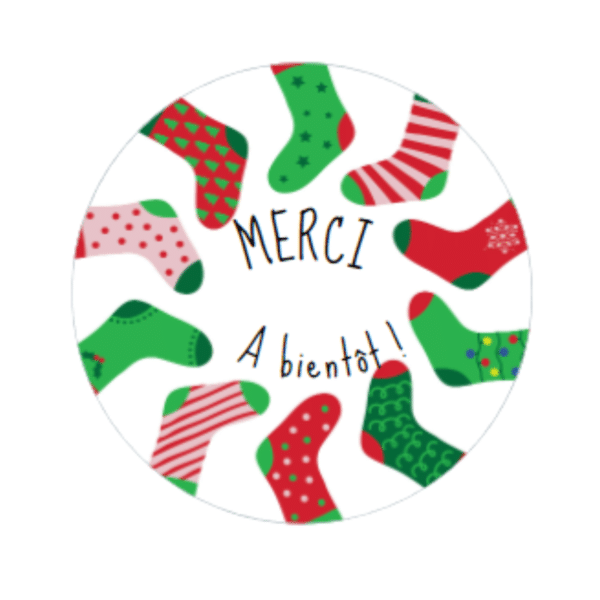 Étiquettes autocollantes, étiquettes adhésives festives, emballage cadeaux, sticker emballage commande