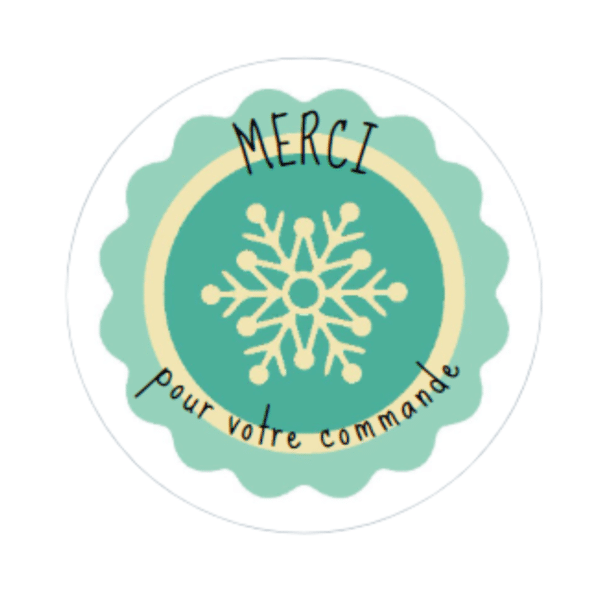 Étiquettes autocollantes, étiquettes adhésives festives, emballage cadeaux, sticker emballage commande