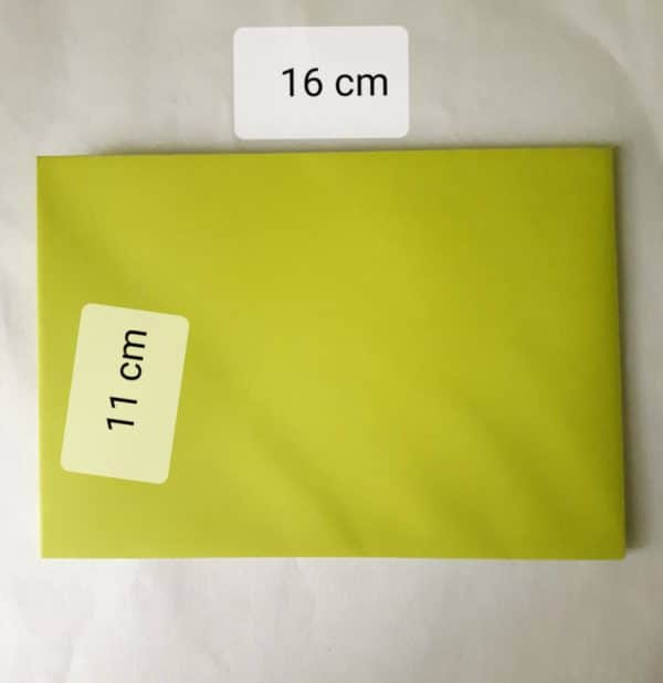 enveloppe couleur pistache