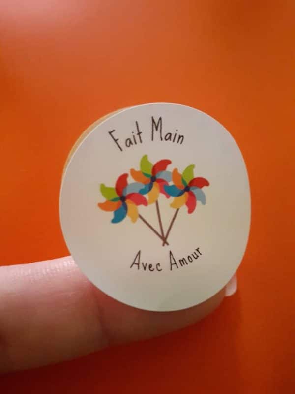 24 Etiquettes autocollantes rondes,étiquettes adhésives 35 mm, emballage cadeau, sticker emballage commande – Image 2
