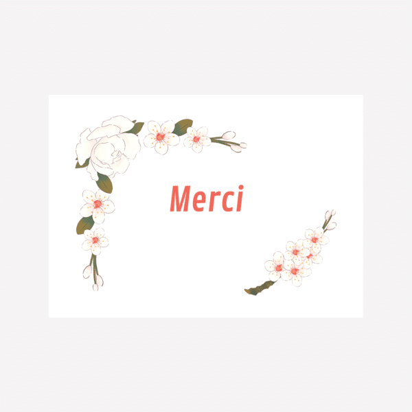 Carte remerciement commande, carte de gratitude client, carte merci mariage, baptême, naissance, carte postale, fourniture emballage – Image 2