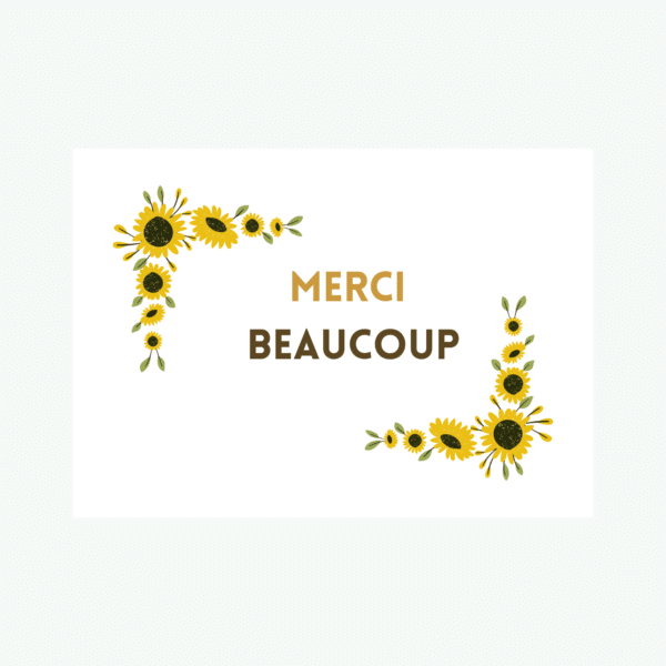 Carte postale merci, remerciements clients, amis, famille, proches, emballage cadeau – Image 2
