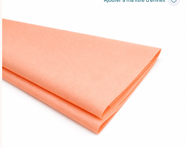 20 feuilles de papier de soie rose saumon 50 x 65 cm, pour emballage cadeau ou commande